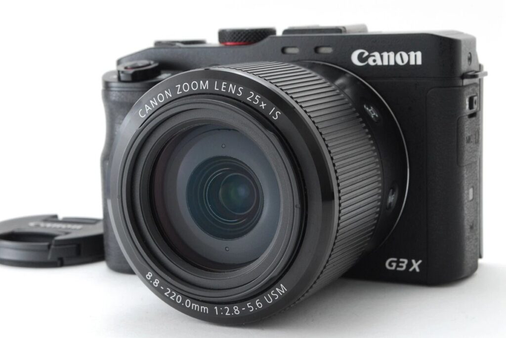 Canon PowerShot G3 X コンパクトデジタルカメラの斜め前からの画像