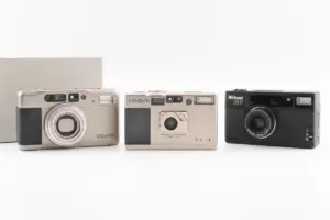 高級コンパクトフィルムカメラの代表機種比較 CONTAX Tシリーズ ミノルタTC-1 ニコン28Ti
